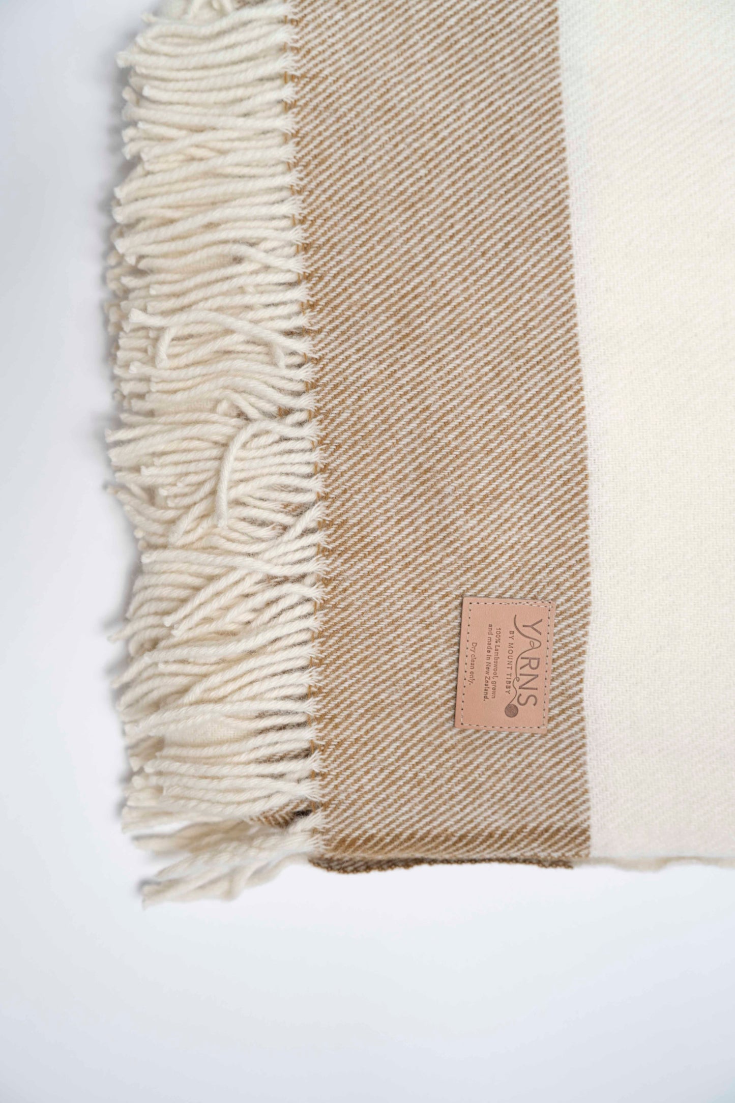 100% Lambswool Throw - Clay