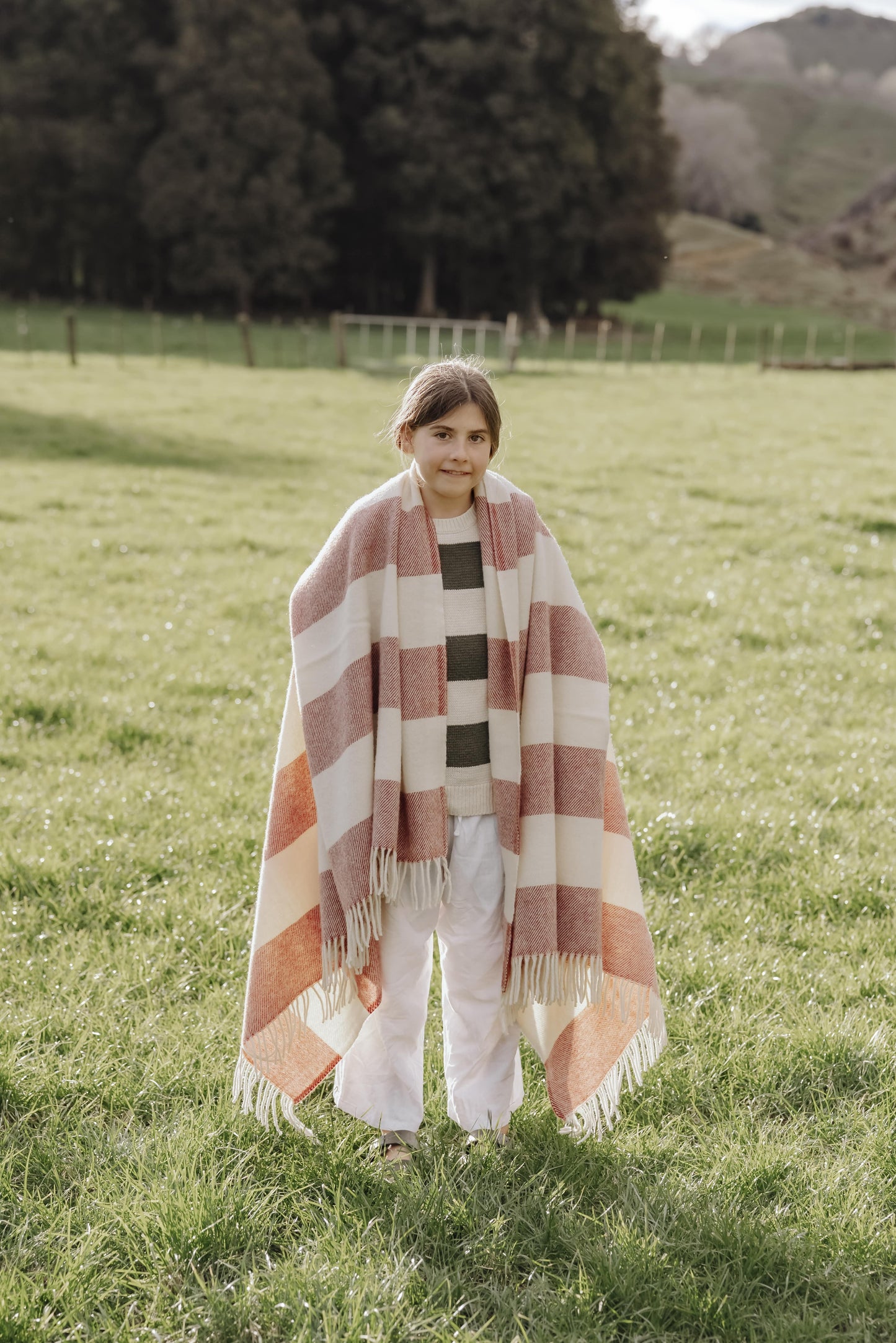 100% Lambswool Throw - Sunset