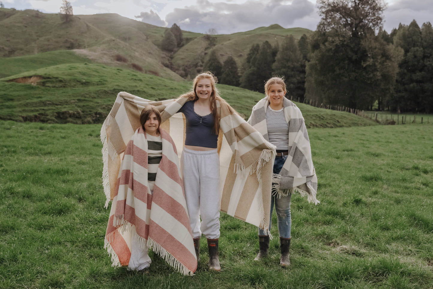 100% Lambswool Throw - Sunset