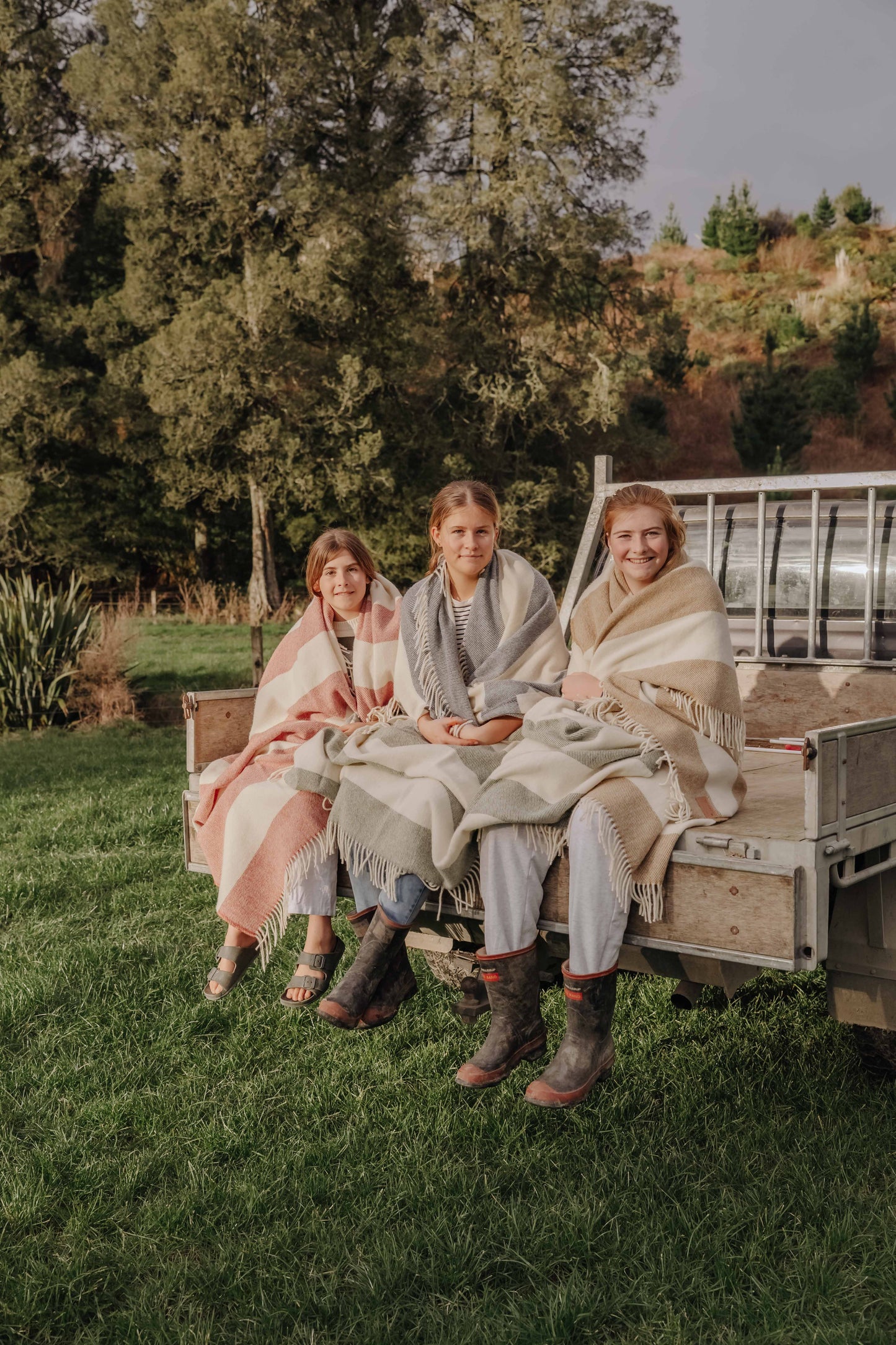 100% Lambswool Throw - Sunset