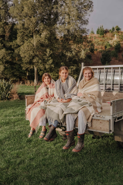 100% Lambswool Throw - Sunset