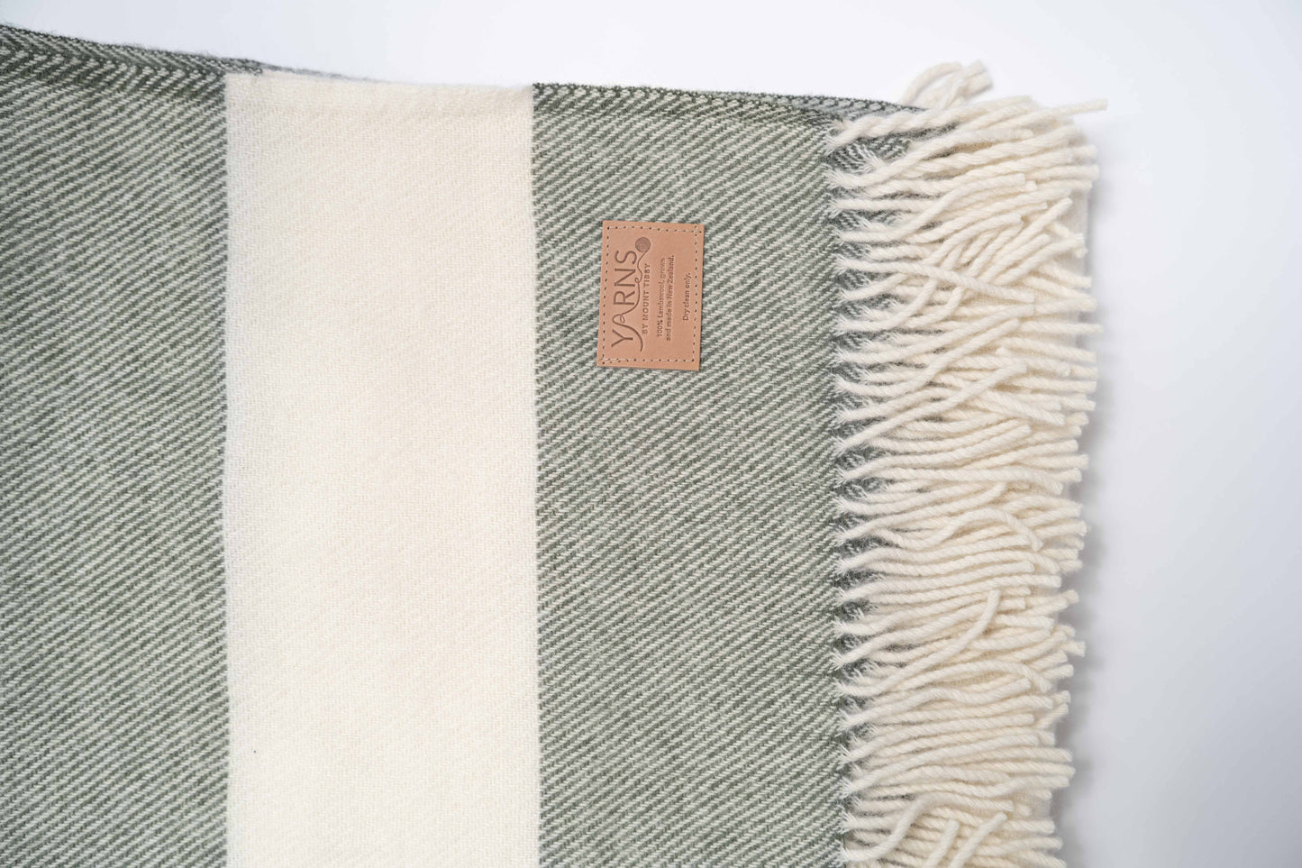 100% Lambswool Throw - Kahikatea Green