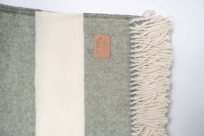 100% Lambswool Throw - Kahikatea Green